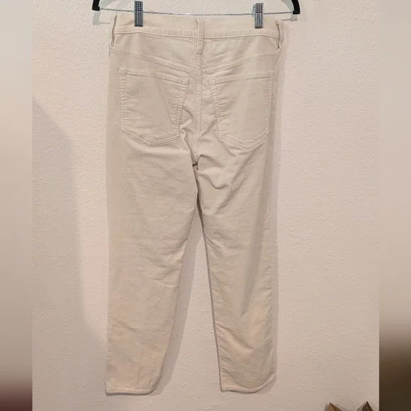 J Crew Ecru Straight Leg Corduroys Size 27 - Picture 5 of 5